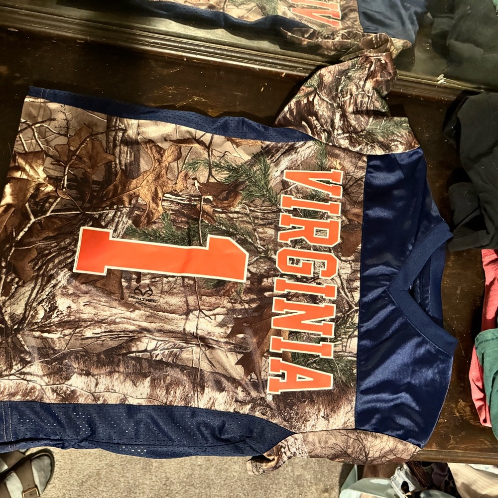 Virginia Camouflage Kids Shirt - Blue and Brown